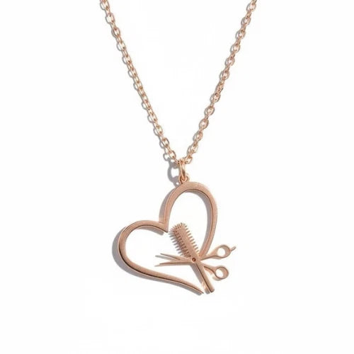 Stilistlere Özel: Makas & Tarak Figürlü Kolye- Beauty Artisan Serisi